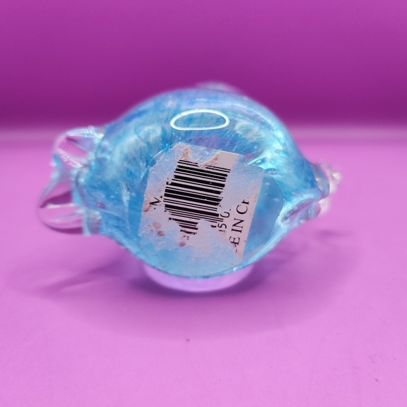 Cat Glass Clear Blue Paperweight 5 Inch Crystal Art Kitty - Picture 5 of 7